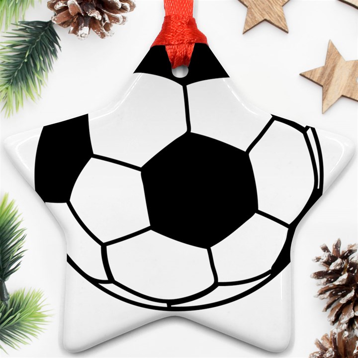 Soccer Lovers Gift Star Ornament (Two Sides)