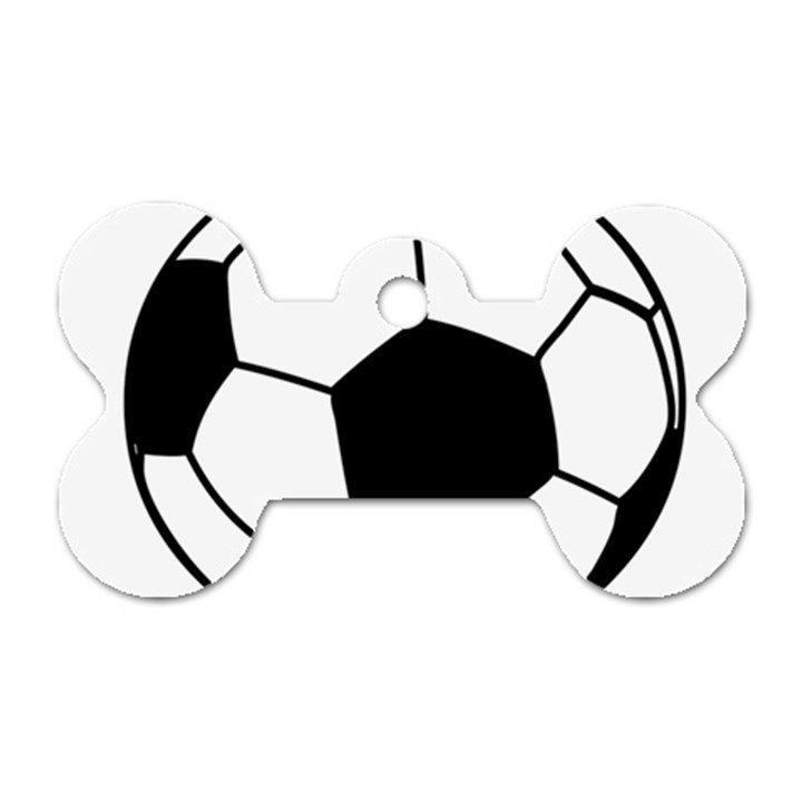 Soccer Lovers Gift Dog Tag Bone (Two Sides)