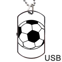 Soccer Lovers Gift Dog Tag Usb Flash (one Side) by ChezDeesTees