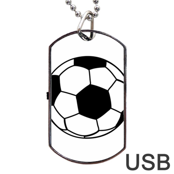 Soccer Lovers Gift Dog Tag USB Flash (One Side)