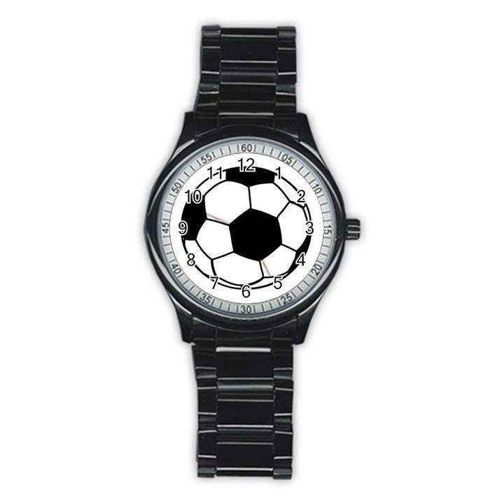 Soccer Lovers Gift Stainless Steel Round Watch