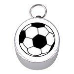 Soccer Lovers Gift Mini Silver Compasses Front