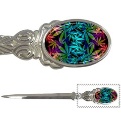 420 Ganja Pattern, Weed Leafs, Marihujana In Colors Letter Opener by Casemiro