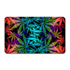 420 Ganja Pattern, Weed Leafs, Marihujana In Colors Magnet (rectangular) by Casemiro