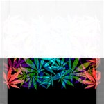 420 ganja pattern, weed leafs, marihujana in colors Rectangular Jigsaw Puzzl Front