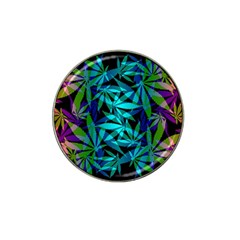 420 Ganja Pattern, Weed Leafs, Marihujana In Colors Hat Clip Ball Marker