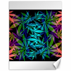 420 Ganja Pattern, Weed Leafs, Marihujana In Colors Canvas 12  X 16 