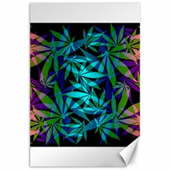 420 Ganja Pattern, Weed Leafs, Marihujana In Colors Canvas 24  X 36  by Casemiro