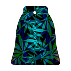 420 Ganja Pattern, Weed Leafs, Marihujana In Colors Ornament (bell) by Casemiro