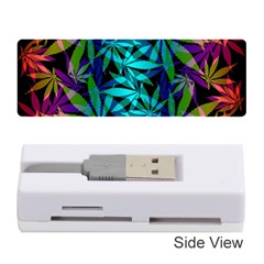 420 Ganja Pattern, Weed Leafs, Marihujana In Colors Memory Card Reader (stick) by Casemiro