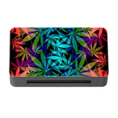 420 Ganja Pattern, Weed Leafs, Marihujana In Colors Memory Card Reader With Cf by Casemiro