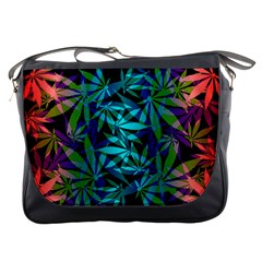 420 Ganja Pattern, Weed Leafs, Marihujana In Colors Messenger Bag by Casemiro