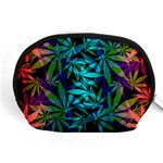 420 ganja pattern, weed leafs, marihujana in colors Accessory Pouch (Medium) Front