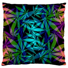 420 Ganja Pattern, Weed Leafs, Marihujana In Colors Standard Flano Cushion Case (two Sides)