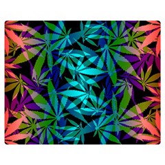 420 Ganja Pattern, Weed Leafs, Marihujana In Colors Double Sided Flano Blanket (medium)  by Casemiro