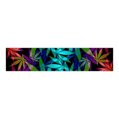 420 Ganja Pattern, Weed Leafs, Marihujana In Colors Velvet Scrunchie by Casemiro