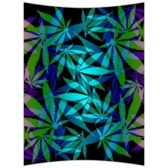 420 Ganja Pattern, Weed Leafs, Marihujana In Colors Back Support Cushion