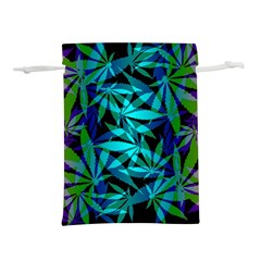 420 Ganja Pattern, Weed Leafs, Marihujana In Colors Lightweight Drawstring Pouch (l)