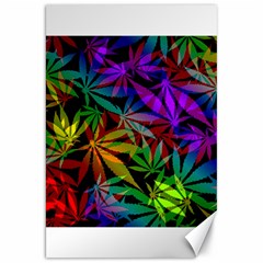 Ganja In Rainbow Colors, Weed Pattern, Marihujana Theme Canvas 20  X 30 