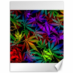 Ganja In Rainbow Colors, Weed Pattern, Marihujana Theme Canvas 36  X 48  by Casemiro