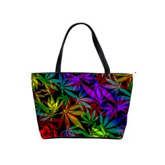 Ganja In Rainbow Colors, Weed Pattern, Marihujana Theme Classic Shoulder Handbag