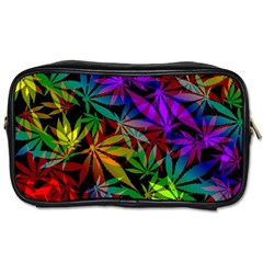 Ganja In Rainbow Colors, Weed Pattern, Marihujana Theme Toiletries Bag (one Side)