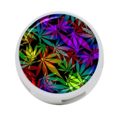 Ganja In Rainbow Colors, Weed Pattern, Marihujana Theme 4-port Usb Hub (two Sides) by Casemiro