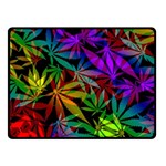 Ganja in rainbow colors, weed pattern, marihujana theme Fleece Blanket (Small) 50 x40  Blanket Front