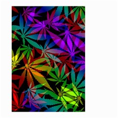 Ganja In Rainbow Colors, Weed Pattern, Marihujana Theme Small Garden Flag (two Sides)