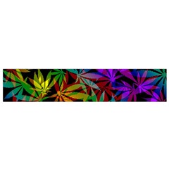 Ganja In Rainbow Colors, Weed Pattern, Marihujana Theme Small Flano Scarf by Casemiro