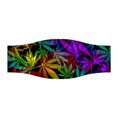 Ganja In Rainbow Colors, Weed Pattern, Marihujana Theme Stretchable Headband