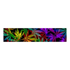 Ganja In Rainbow Colors, Weed Pattern, Marihujana Theme Velvet Scrunchie by Casemiro