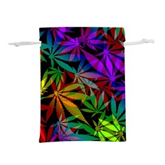 Ganja In Rainbow Colors, Weed Pattern, Marihujana Theme Lightweight Drawstring Pouch (s)