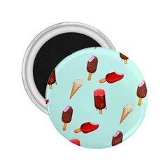 Ice Cream Pattern, Light Blue Background 2 25  Magnets by Casemiro