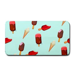 Ice Cream Pattern, Light Blue Background Medium Bar Mats by Casemiro