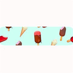 Ice Cream Pattern, Light Blue Background Large Bar Mats by Casemiro