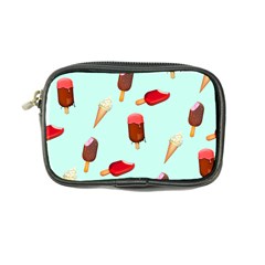 Ice Cream Pattern, Light Blue Background Coin Purse by Casemiro