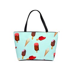 Ice Cream Pattern, Light Blue Background Classic Shoulder Handbag