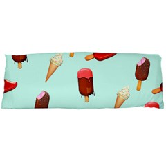 Ice Cream Pattern, Light Blue Background Body Pillow Case (dakimakura)