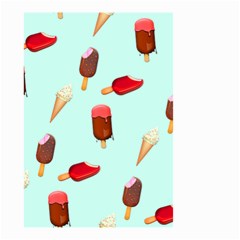 Ice Cream Pattern, Light Blue Background Small Garden Flag (two Sides)