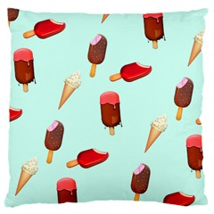 Ice Cream Pattern, Light Blue Background Large Cushion Case (one Side)