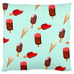 Ice Cream Pattern, Light Blue Background Standard Flano Cushion Case (one Side) by Casemiro