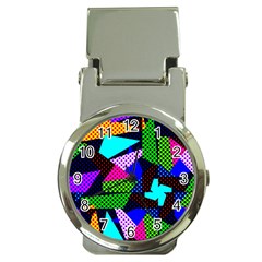 Trippy Blocks, Dotted Geometric Pattern Money Clip Watches by Casemiro