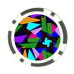 Trippy Blocks, Dotted Geometric Pattern Poker Chip Card Guard