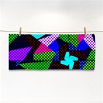 Trippy blocks, dotted geometric pattern Hand Towel Front