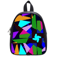 Trippy Blocks, Dotted Geometric Pattern School Bag (small) by Casemiro