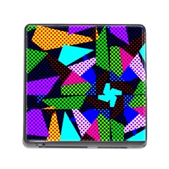 Trippy Blocks, Dotted Geometric Pattern Memory Card Reader (square 5 Slot) by Casemiro