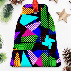 Trippy Blocks, Dotted Geometric Pattern Ornament (bell)