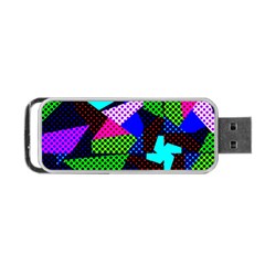 Trippy Blocks, Dotted Geometric Pattern Portable Usb Flash (two Sides)