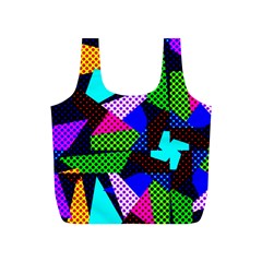 Trippy Blocks, Dotted Geometric Pattern Full Print Recycle Bag (s) by Casemiro